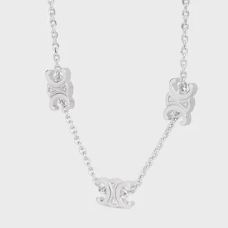 Triomphe Mini Triomphe-armband van messing met rhodiumafwerking