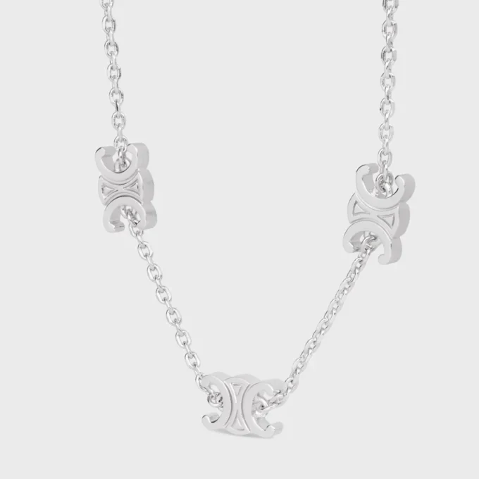 Triomphe Mini Triomphe-armband van messing met rhodiumafwerking