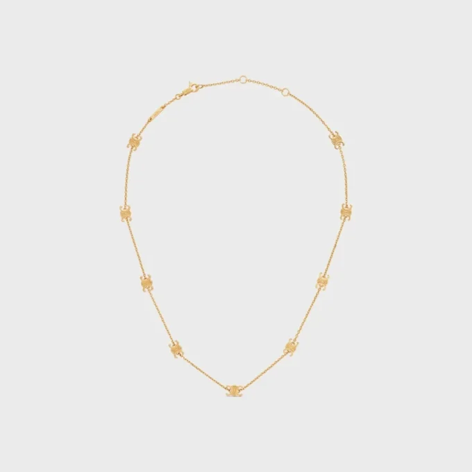Triomphe Mini Triomphe ketting van messing met gouden afwerking Triomphe Mini Triomphe ketting van messing met gouden afwerking