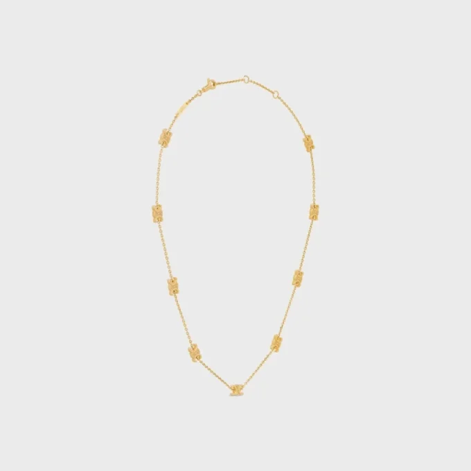 Triomphe Mini Triomphe ketting van messing met gouden afwerking Triomphe Mini Triomphe ketting van messing met gouden afwerking