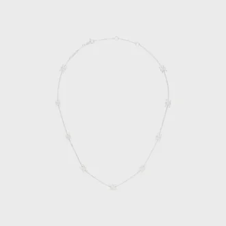 Triomphe Mini Triomphe ketting van messing met rhodiumafwerking