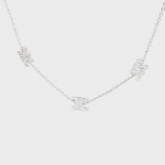 Triomphe Mini Triomphe ketting van messing met rhodiumafwerking