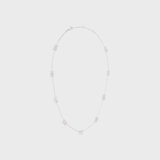 Triomphe Mini Triomphe ketting van messing met rhodiumafwerking