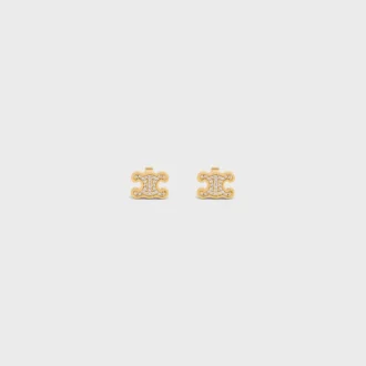 Triomphe-oorstokjes met strass en messing met gouden afwerking