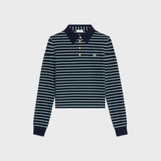 Triomphe-polo van gestreept jersey