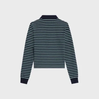 Triomphe-polo van gestreept jersey