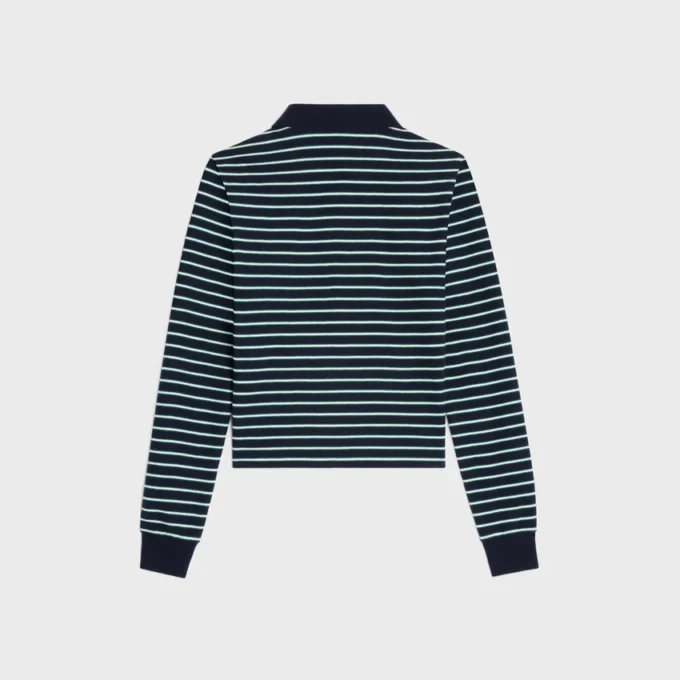 Triomphe-polo van gestreept jersey