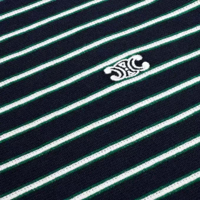 Triomphe-polo van gestreept jersey