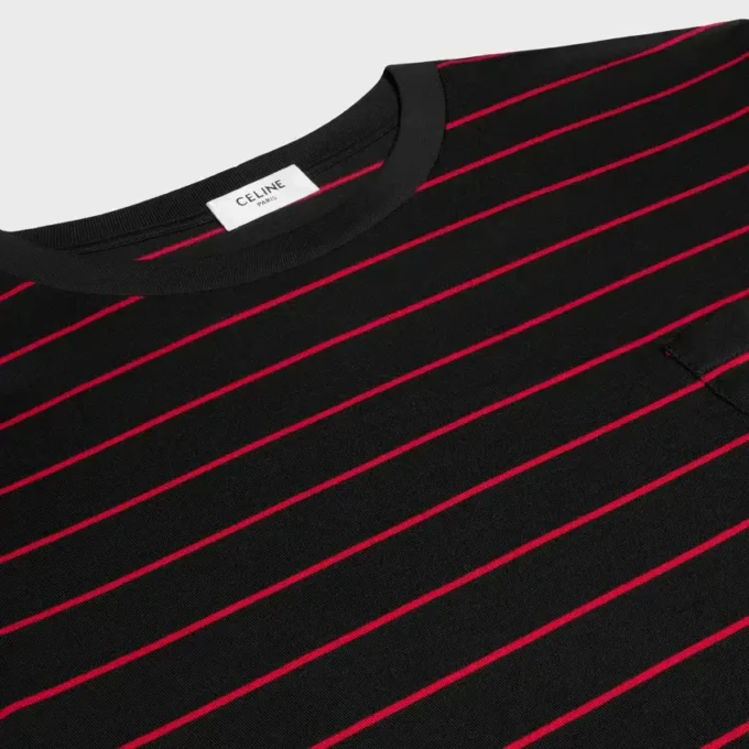 Triomphe Regular T-shirt van gestreept jersey