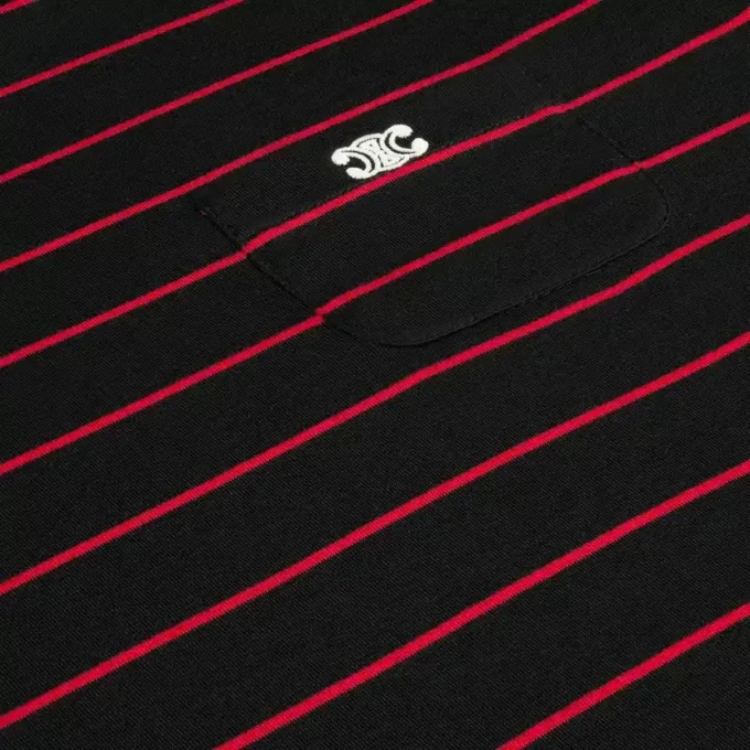 Triomphe Regular T-shirt van gestreept jersey