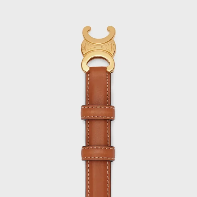 Triomphe-riem 18 mm van natuurlijk kalfsleer