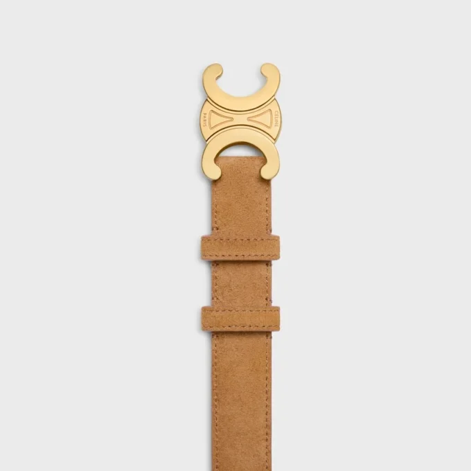 Triomphe-riem 25 mm van suède kalfsleer