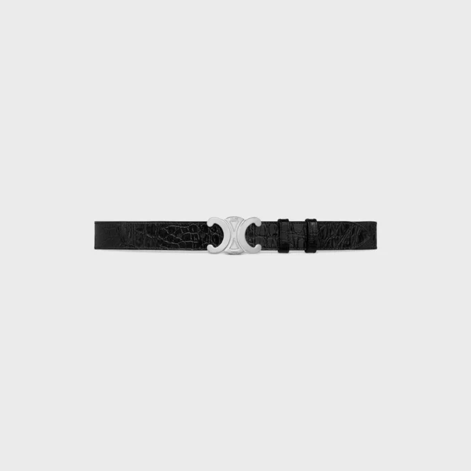 Triomphe-riem 30 mm van kalfsleer met krokodillenreliëf