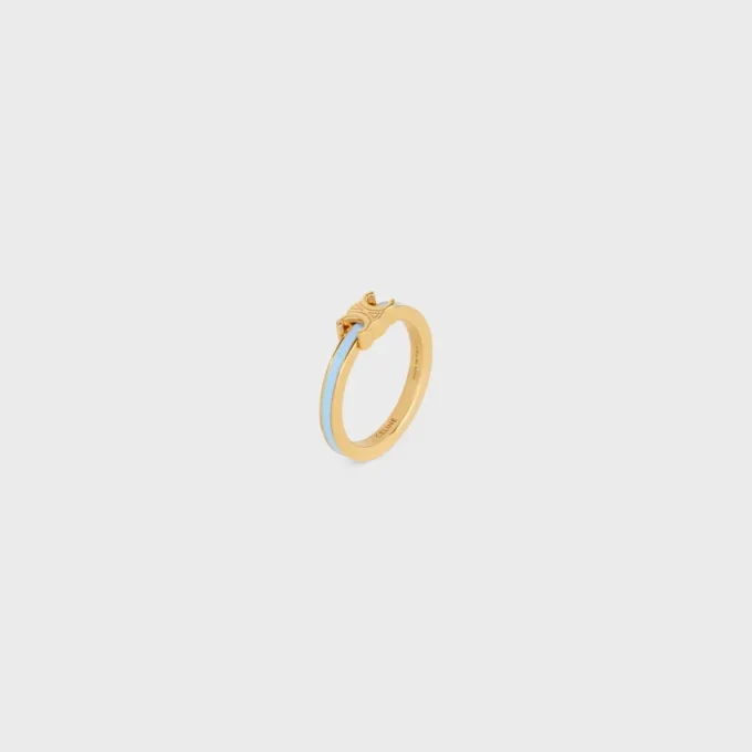 Triomphe-ring van email en messing met gouden afwerking
