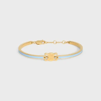 Triomphe scharnierende armband van email en messing met gouden afwerking