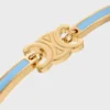 Triomphe scharnierende armband van email en messing met gouden afwerking
