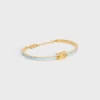 Triomphe scharnierende armband van email en messing met gouden afwerking
