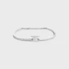 Triomphe scharnierende armband van messing met rhodiumafwerking