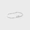 Triomphe scharnierende armband van messing met rhodiumafwerking