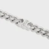 Triomphe Small Gourmette-armband van messing met rhodiumafwerking