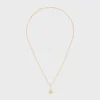 Triomphe Solitaire Sparkle-ketting van strass en messing met gouden afwerking
