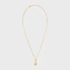 Triomphe Solitaire Sparkle-ketting van strass en messing met gouden afwerking