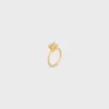 Triomphe Solitaire Sparkle-ring in strass en messing met gouden afwerking