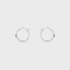 Triomphe Sparkle Hoops in strass en messing met rhodiumafwerking