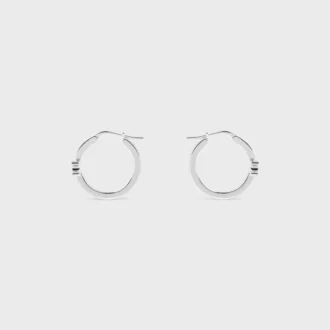 Triomphe Sparkle Hoops in strass en messing met rhodiumafwerking