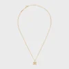 Triomphe strass ketting van messing met gouden afwerking en kristallen