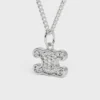 Triomphe strass ketting van messing met rhodiumafwerking en kristallen