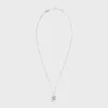 Triomphe strass ketting van messing met rhodiumafwerking en kristallen