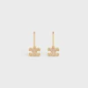 Triomphe strass oorbellen van messing met gouden afwerking en kristallen