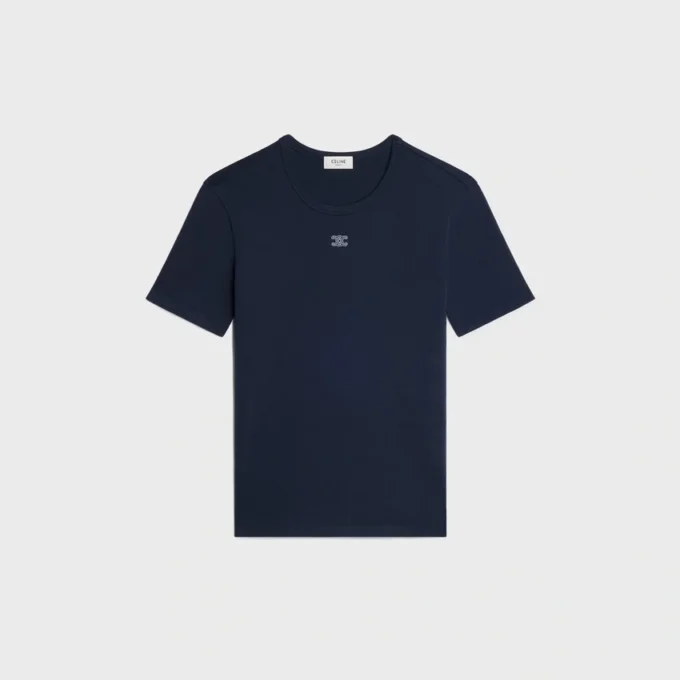 Triomphe T-shirt van geribd katoenjersey