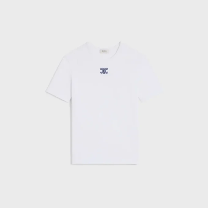 Triomphe T-shirt van geribd katoenjersey