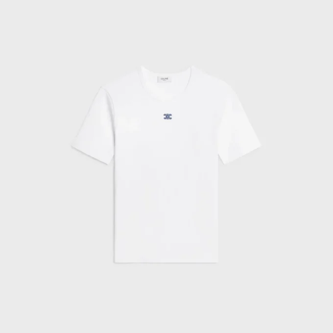 Triomphe T-shirt van geribd katoenjersey