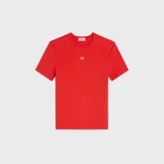 Triomphe T-shirt van geribd katoenjersey