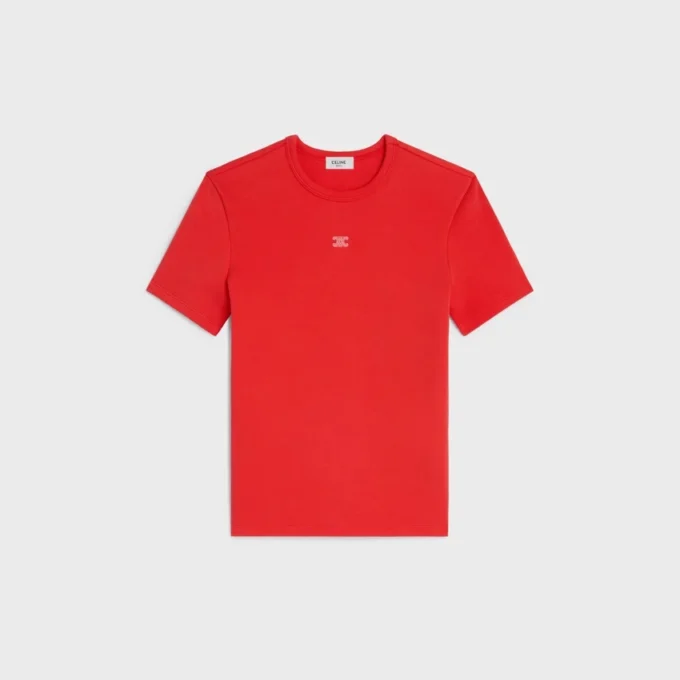 Triomphe T-shirt van geribd katoenjersey