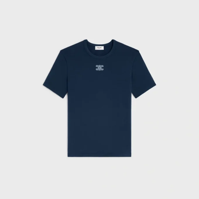 Triomphe T-shirt van geribd katoenjersey