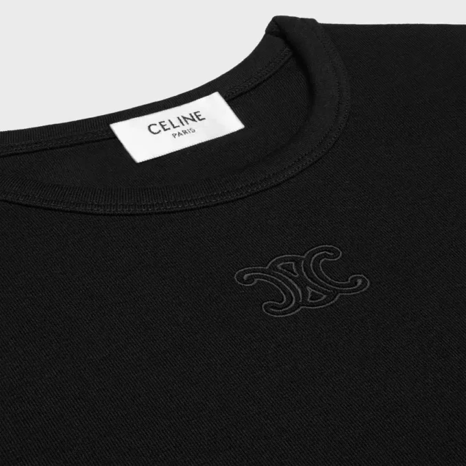 Triomphe T-shirt van geribd katoenjersey