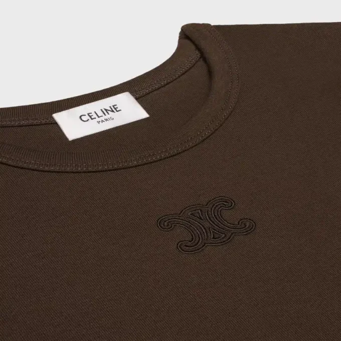 Triomphe T-shirt van geribd katoenjersey