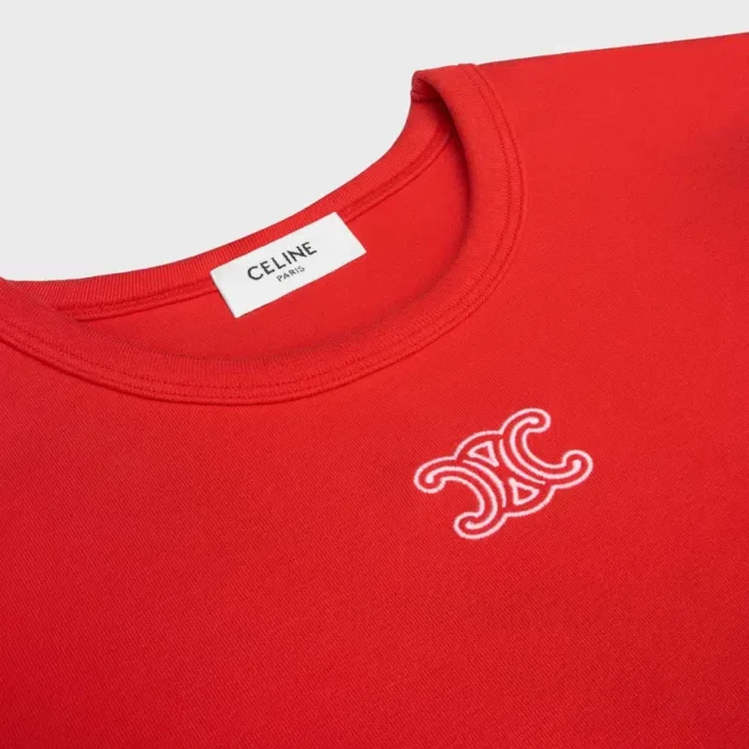 Triomphe T-shirt van geribd katoenjersey