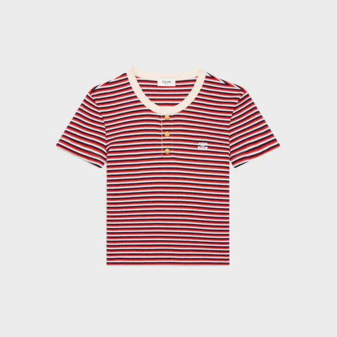 Triomphe T-shirt van gestreept jersey