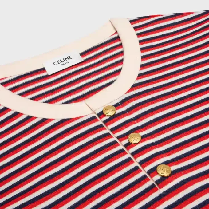 Triomphe T-shirt van gestreept jersey