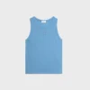 Triomphe tanktop van geribd katoen en zijde
