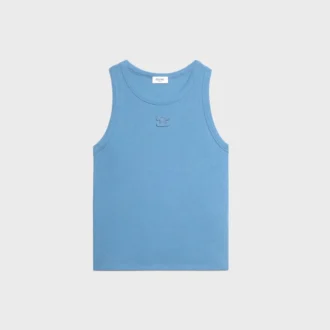Triomphe tanktop van geribd katoen en zijde