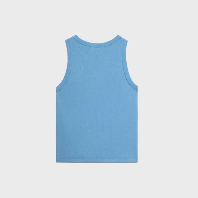 Triomphe tanktop van geribd katoen en zijde