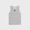 Triomphe tanktop van gestreepte zijden jersey