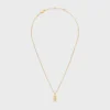 Triomphe Twinkle-ketting van strass en messing met gouden afwerking