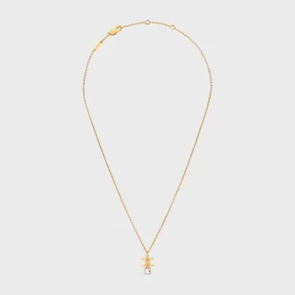 Triomphe Twinkle-ketting van strass en messing met gouden afwerking